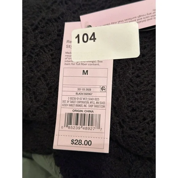 Women's Open Work Sweater MIDI Skirt - Wild Fable™ Black M - Picture 4 of 4